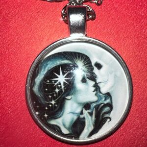 Mystical Stainless Pendant Necklace with Enchanting crescent moon Design